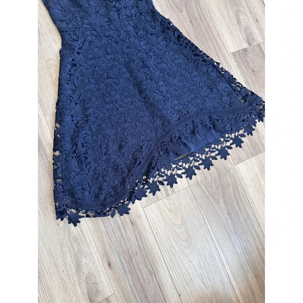 Eliza J Floral Lace High Low Cocktail Dress Sz 8 Polished Modern Romantic Chic